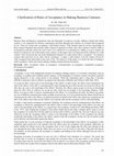 Research paper thumbnail of Clarification of Rules of Acceptance in Making Business Contracts