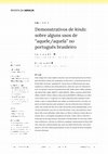 Research paper thumbnail of Demonstrativos de kinds: sobre alguns usos de “aquele/aquela” no português brasileiro