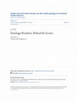 Research paper thumbnail of Etnologia Brasileira: Behind the Scenes