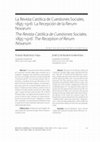 Research paper thumbnail of La Revista Católica de Cuestiones Sociales, 1895-1916: La Recepción de la Rerum Novarum