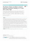 Research paper thumbnail of The African cholera surveillance network (Africhol) consortium meeting, 10-11 June 2015, Lomé, Togo