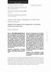 Research paper thumbnail of Analysis of the image of immigration in prime time television fiction