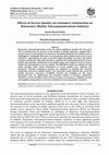 Research paper thumbnail of Effects of Service Quality on Customers Satisfaction on Botswana’s Mobile Telecommunications Industry