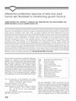 Research paper thumbnail of Differential proliferative response of fetal and adult human skin fibroblasts to transforming growth factor-beta