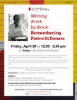 Research paper thumbnail of Writing Brick by Brick: Remembering Pietro di Donato