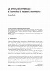 Research paper thumbnail of La pretesa di correttezza e il concetto di necessità normativa