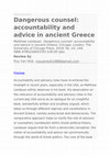 Research paper thumbnail of van Wijk on Landauer Dangerous counsel: accountability and advice in ancient Greece BMCR