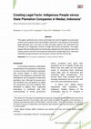 Research paper thumbnail of Creating Legal Facts: Indigenous People versus State Plantation Companies in Medan, Indonesia