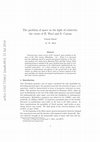 Research paper thumbnail of The problem of space in the light of relativity: the views of H. Weyl and E. Cartan