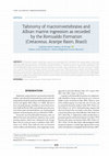 Research paper thumbnail of Tafonomy of macroinvertebrates and Albian marine ingression as recorded by the Romualdo Formation (Cretaceous, Araripe Basin, Brazil)