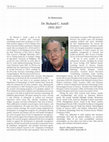 Research paper thumbnail of In Memoriam: Dr. Richard C. Axtell, 1932-2017