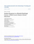 Research paper thumbnail of Student Response to a Blended Radiology Course: A Multi-Year Study in Dental Education