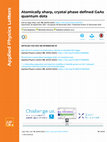 Research paper thumbnail of Atomically sharp, crystal phase defined GaAs quantum dots