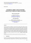 Research paper thumbnail of External Debt and Economic Growth: Evidence from Nigeria