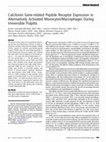 Research paper thumbnail of Calcitonin gene-related peptide receptor expression in alternatively activated monocytes/macrophages during irreversible pulpitis