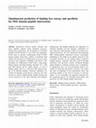 Research paper thumbnail of Simultaneous prediction of binding free energy and specificity for PDZ domain–peptide interactions