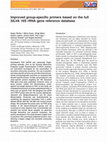 Research paper thumbnail of Improved group-specific primers based on the full SILVA 16S rRNA gene reference database