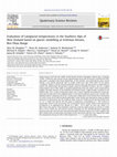 Research paper thumbnail of Evaluation of Lateglacial temperatures in the Southern Alps of New Zealand based on glacier modelling at Irishman Stream, Ben Ohau Range