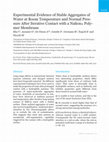 Research paper thumbnail of Experimental evidence of stable aggregates of water at room temperature and normal pressure after iterative contact with a Nafion polymer membrane