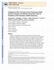 Research paper thumbnail of A Blueprint of Pain Curriculum Across Prelicensure Health Sciences Programs: One NIH Pain Consortium Center of Excellence in Pain Education (CoEPE) Experience