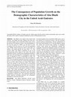 Research paper thumbnail of The Consequences of Population Growth on the Demographic Characteristics of Abu Dhabi City in the United Arab Emirates