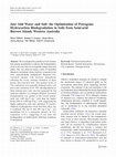 Research paper thumbnail of Just Add Water and Salt: the Optimisation of Petrogenic Hydrocarbon Biodegradation in Soils from Semi-arid Barrow Island, Western Australia