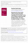 Research paper thumbnail of Exploring the Phenotype of Phonological Reading Disability as a Function of the Phonological Deficit Severity: Evidence from the Error Analysis Paradigm in Arabic