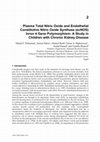 Research paper thumbnail of 2 Plasma Total Nitric Oxide and Endothelial Constitutive Nitric Oxide Synthase (ecNOS) Inron 4 Gene Polymorphism: A Study in Children with Chronic Kidney Disease