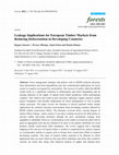 Research paper thumbnail of Leakage Implications for European Timber Markets from Reducing Deforestation in Developing Countries