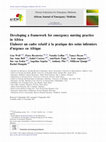 Research paper thumbnail of Developing a framework for emergency nursing practice in Africa