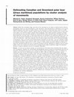 Research paper thumbnail of Delineating Canadian and Greenland polar bear ( Ursus maritimus ) populations by cluster analysis of movements