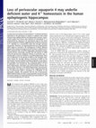 Research paper thumbnail of Loss of perivascular aquaporin 4 may underlie deficient water and K+ homeostasis in the human epileptogenic hippocampus