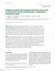 Research paper thumbnail of Fatigue in people with localized colorectal cancer who do and do not receive chemotherapy: a longitudinal prospective study