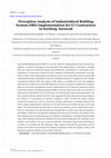 Research paper thumbnail of Perception Analysis of Industrialized Building System (IBS) Implementation for G7 Contractors in Kuching, Sarawak