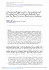 Research paper thumbnail of A Contextual Approach to Unconstitutional Constitutional Amendments: Judicial Power and the Basic Structure Doctrine in Malaysia