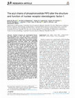 Research paper thumbnail of The acyl chains of phosphoinositide PIP3 alter the structure and function of nuclear receptor steroidogenic factor-1