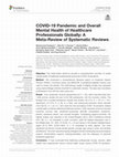 Research paper thumbnail of COVID-19 Pandemic and Overall Mental Health of Healthcare Professionals Globally: A Meta-Review of Systematic Reviews