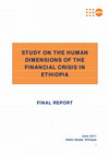 Research paper thumbnail of Study on the human dimensions of the financial crisis in Ethiopia. Final Report