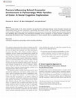 Research paper thumbnail of Factors Influencing School Counselor Involvement in Partnerships With Families of Color: A Social Cognitive Exploration