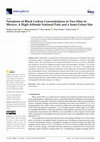 Research paper thumbnail of Variations of Black Carbon Concentrations in Two Sites in Mexico: A High-Altitude National Park and a Semi-Urban Site