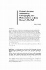 Research paper thumbnail of Fiction's Archive: Authenticity, Ethnography, and Philosemitism in John Hersey's The Wall