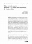 Research paper thumbnail of Saber sobre la muerte. En torno a La soledad de los moribundos de Norbert Elías