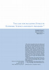 Research paper thumbnail of The case for including Ethics in Economic Science university programs