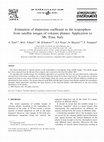 Research paper thumbnail of Estimation of dispersion coefficient in the troposphere from satellite images of volcanic plumes: Application to Mt. Etna, Italy