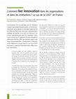 Research paper thumbnail of Comment lier innovationdans les organisations et dans les institutions? Le cas de la LOLF1 en France