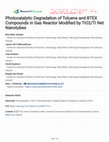 Research paper thumbnail of Photocatalytic Degradation of Toluene and BTEX Compounds in Gas Reactor Modified by TiO2/Ti Net Nanotubes