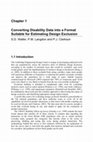 Research paper thumbnail of Converting Disability Data into a Format Suitable for Estimating Design Exclusion