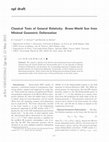 Research paper thumbnail of Classical Tests of General Relativity: Brane-World Sun from Minimal Geometric Deformation