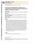 Research paper thumbnail of Preventing Early Child Maltreatment: Implications from a Longitudinal Study of Maternal Abuse History, Substance Use Problems, and Offspring Victimization