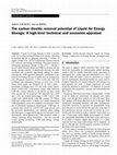 Research paper thumbnail of The carbon dioxide removal potential of Liquid Air Energy Storage: A high-level technical and economic appraisal